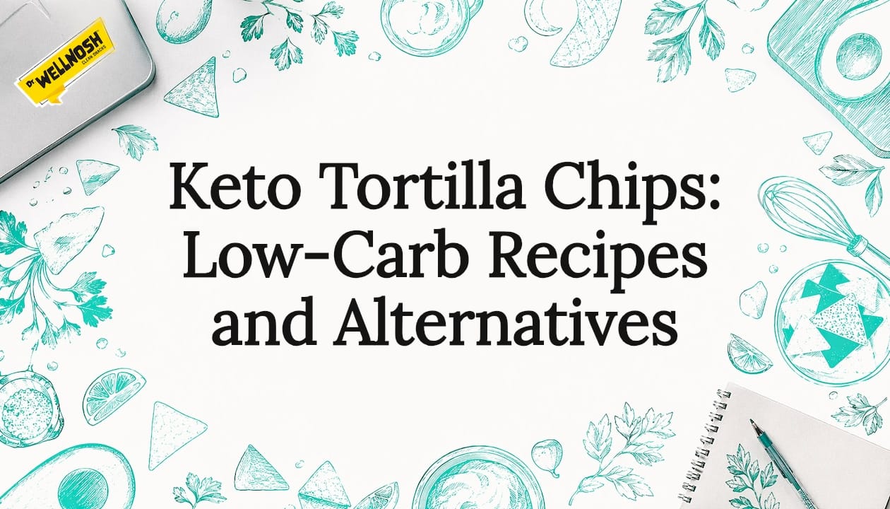 Decorative title card illustration with keto theme