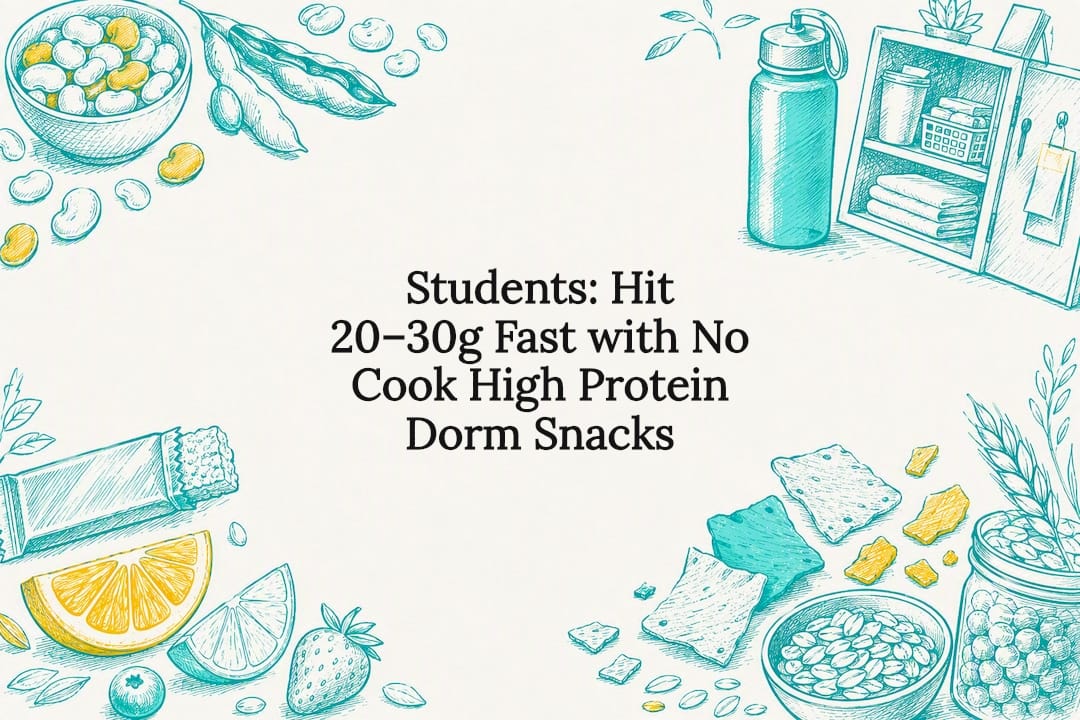 Decorative dorm protein snack title card
