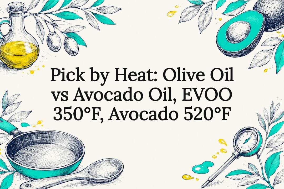 Olive and avocado oil comparison title card