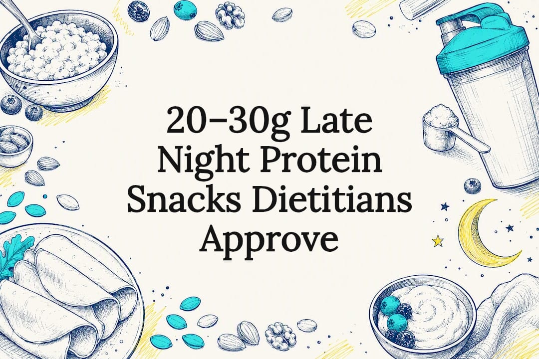 Decorative late night protein snack title card