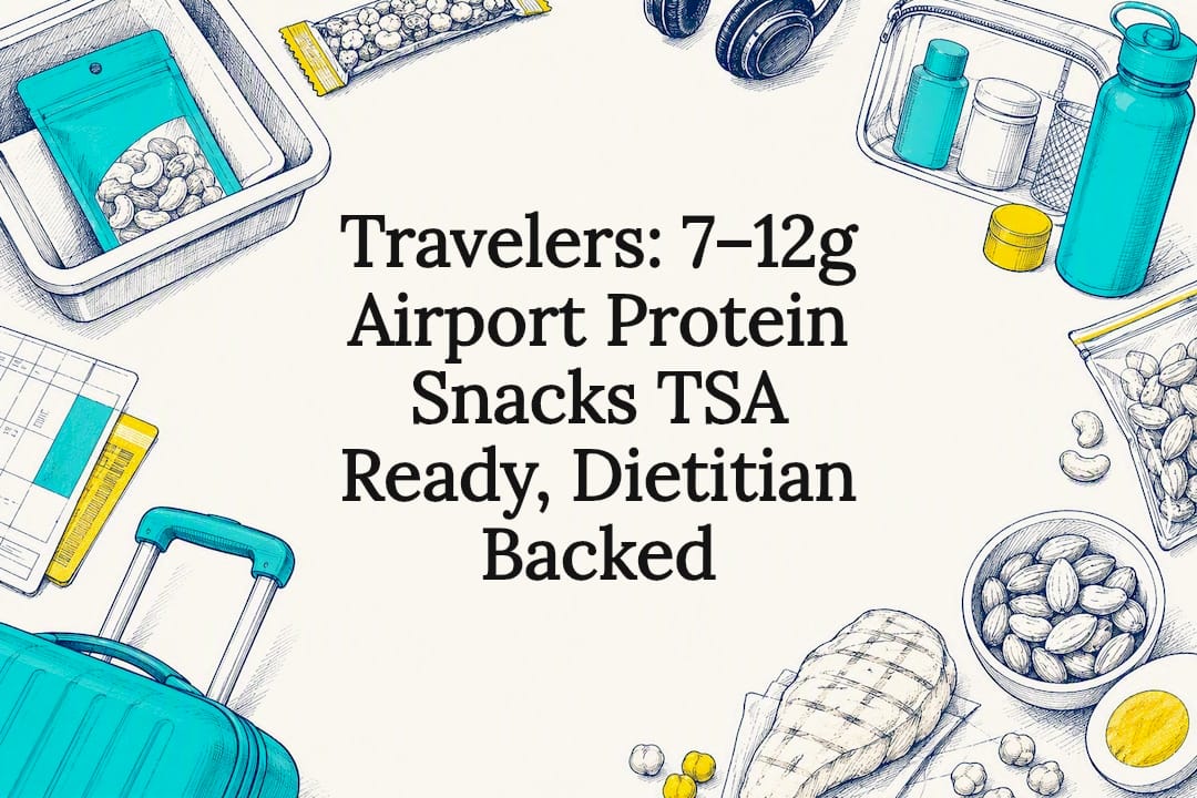 Decorative airport snack title card illustration