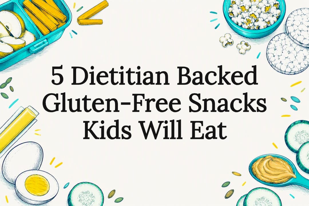 Decorative gluten-free kids snack title card