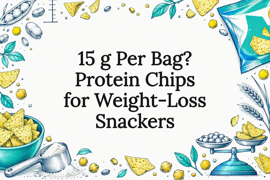 Decorative protein chip weight loss title card