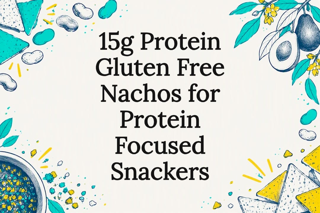 Decorative protein nacho snack title card