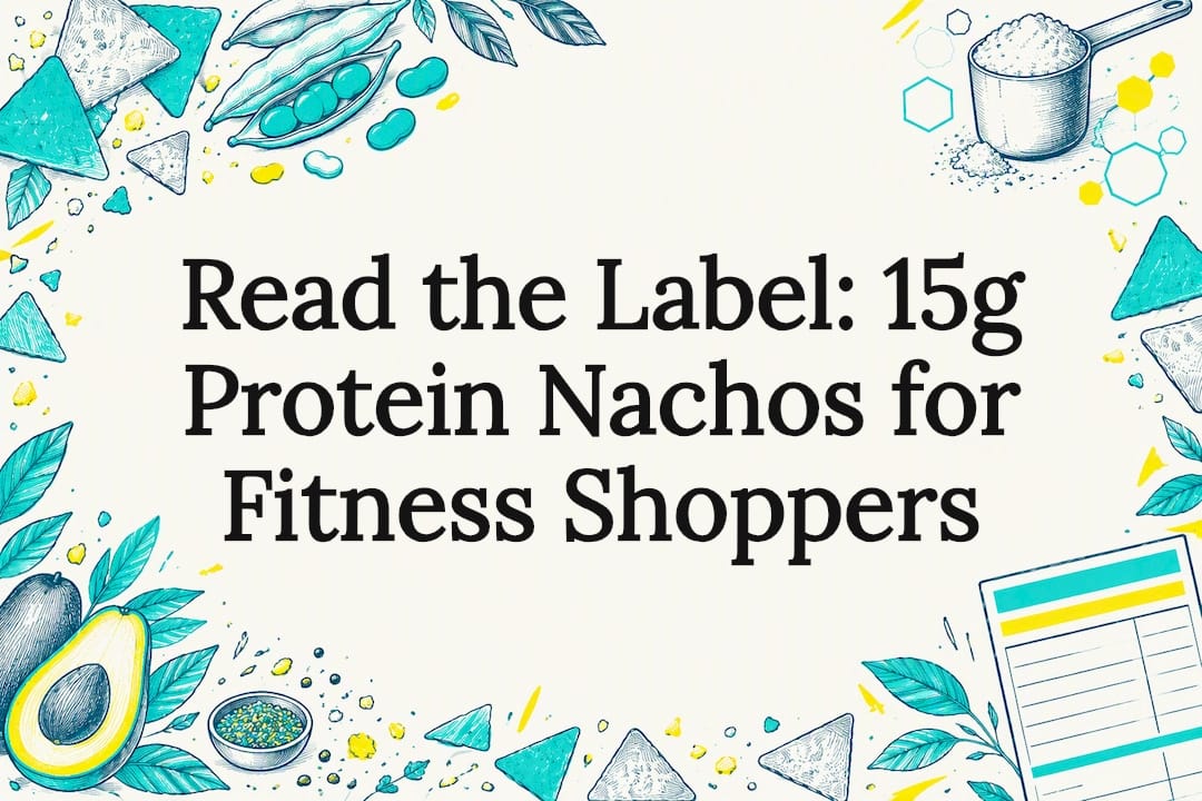 Decorative protein nachos title card illustration