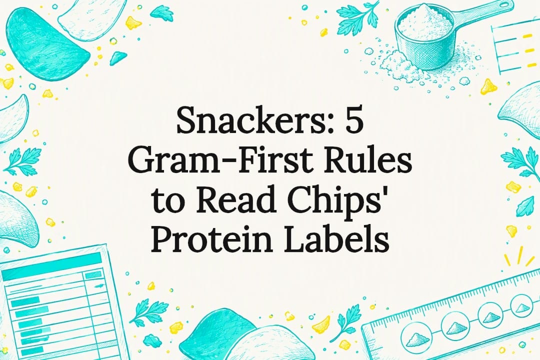 Decorative protein label title card