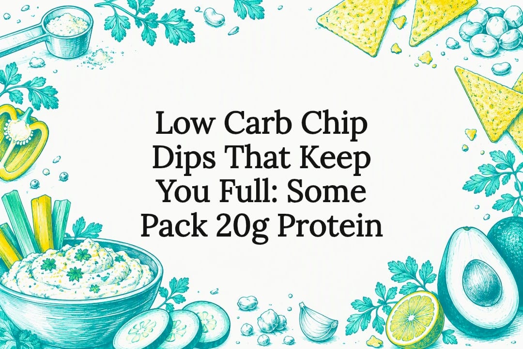 Low-carb protein dip title card illustration